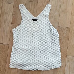 Anthropologie White Eyelet Tank Top